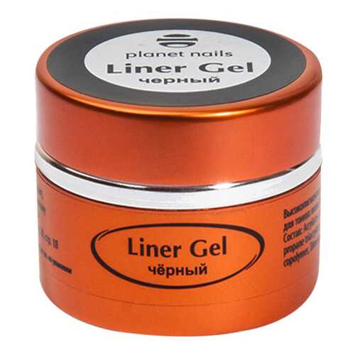 Гель-краска Planet Nails 11838 для тонких линий - Liner Gel черная 5г