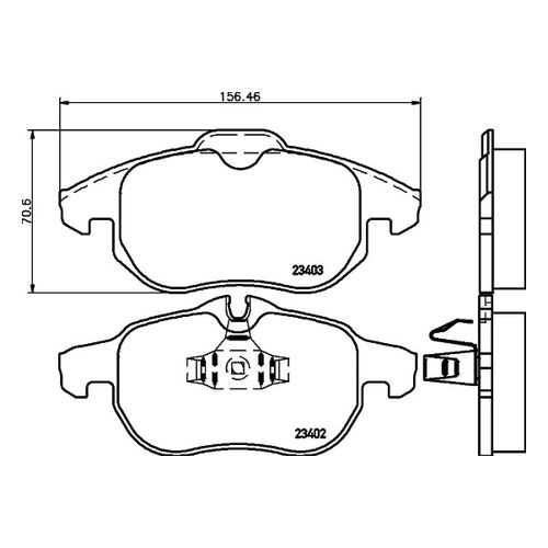 Комплект тормозных дисковых колодок MINTEX MDB2262