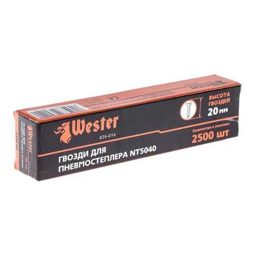 Гвозди 826-014 для пневмостеплера WESTER NT5040