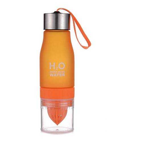 Бутылка соковыжималка Baziator H2O Drink more water 650 мл оранжевая