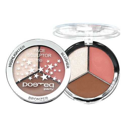 Набор для макияжа POETEQ Face Sculptor Trio Шампань/коралл/матовый 7,5 г