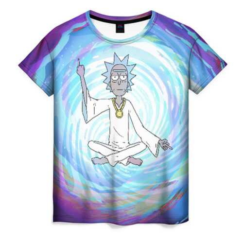 Футболка женская ВсеМайки Rick in nirvana разноцветная 4XL
