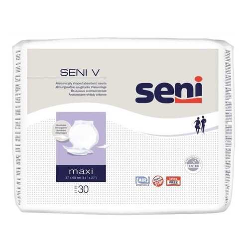 Впитывающие анатомические вкладыши, 30 шт. Seni V Maxi