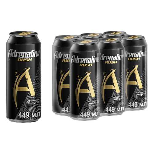 Энергетический напиток Adrenaline rush в упаковке 6*0.449 л