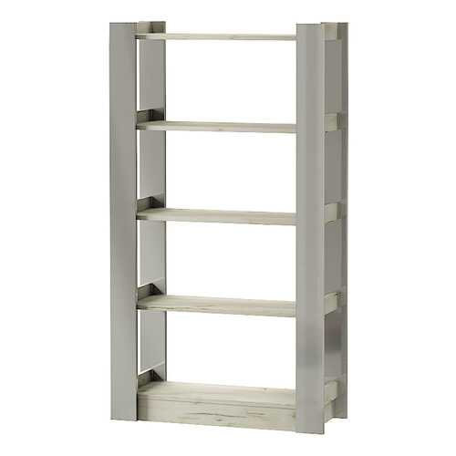 Стеллаж Hoff 80330599 80х30х143,1 см, дуб серый craft/графит глянец
