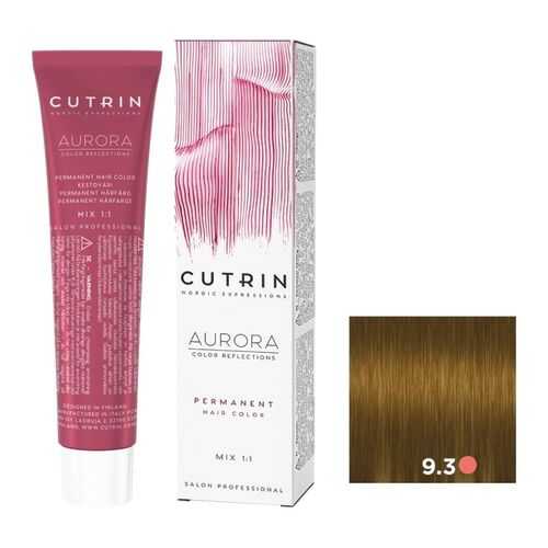 Крем-краска AURORA PERMANENT CUTRIN 9.3 очень светлый золотистый блондин 60 мл