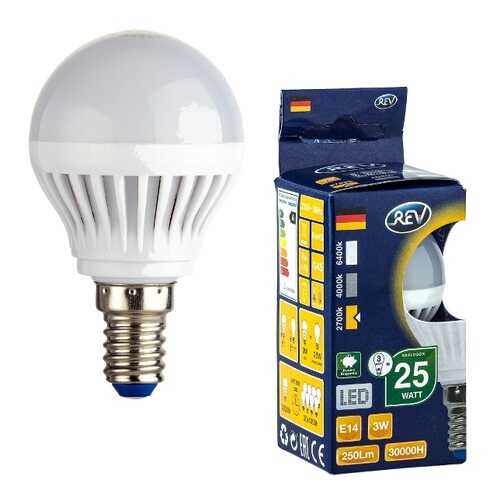 Лампочка светодиодная LED, шар Е14 3W 2700K теплый свет