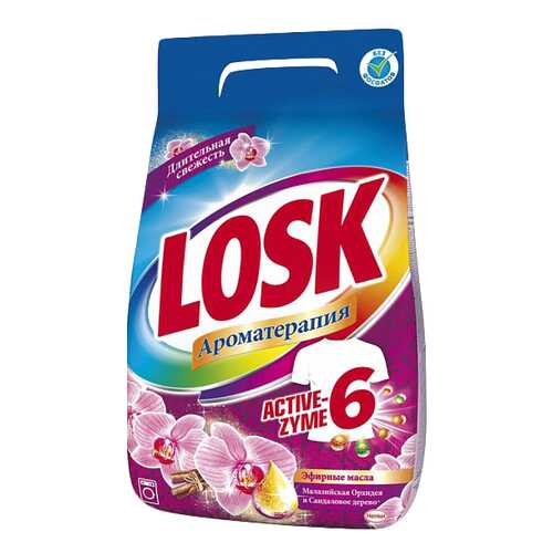 Стиральный порошок Losk аctive-zyme ароматерапия орхидея и сандаловое дерево 2.7 кг