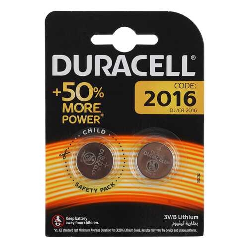Батарейка Duracell CR2016-2BL 2 шт