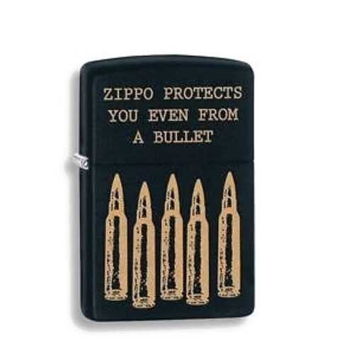 Зажигалка Zippo Bullet 28762 Black Matte