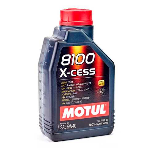 Масло моторное Motul 8100 X-cess A3/B3/B4 5W30 синтетическое 1 л 108944