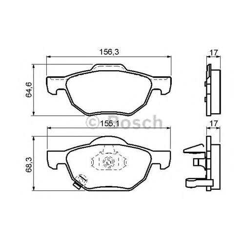 Комплект тормозных колодок Bosch 0986494135
