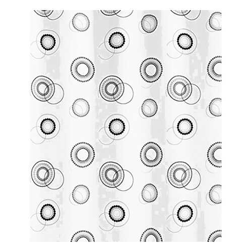Шторка для ванной Kleine Wolke Luna Black/White, 180x200 см., 100% полиэстер