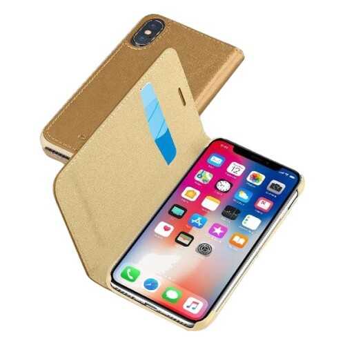 Чехол CELLULAR LINE BOOKESSIPH8N iPhone X Brown