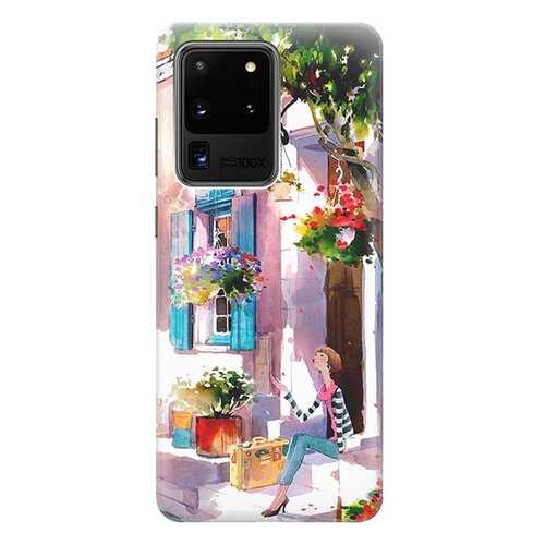 Чехол RE:PA для Samsung Galaxy S20 Ultra с принтом Девочка на цветущей улочке