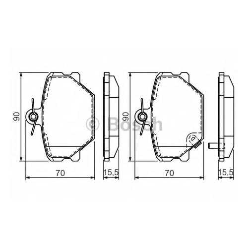 Комплект тормозных колодок Bosch 0986424471