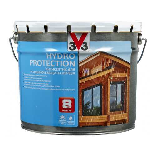 V33 Hydro Protection антисептик для усиленной защиты дерева 9 л, Цвет бесцветный