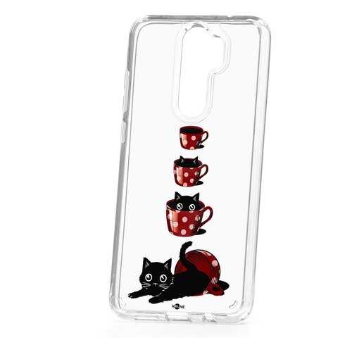 Чехол Xiaomi Redmi Note 8 Pro Kruche Print Котенок в чашке