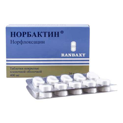 Норбактин таблетки, покрытые оболочкой 400 мг 20 шт.