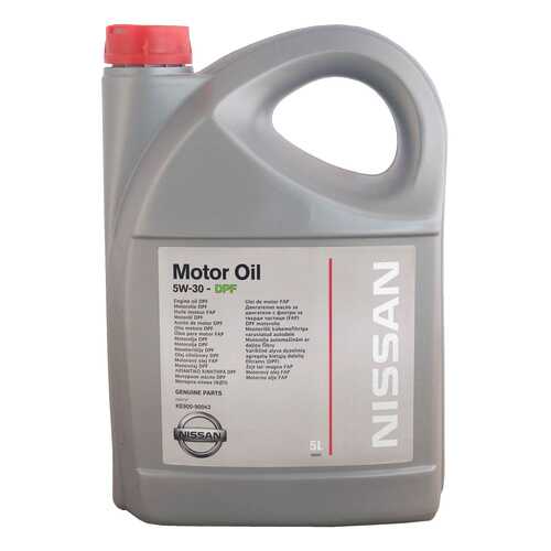 Моторное масло Nissan Motor Oil SAE 5W-30 DPF 5л