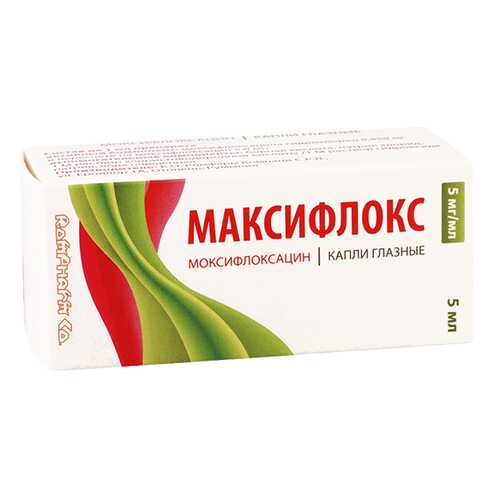 Максифлокс капли глазные 5 мг/мл фл-кап.5 мл №1