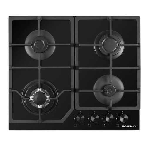 Встраиваемая газовая панель HOMSair HGG643TGCBK Black