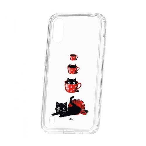 Чехол Kruche Samsung Galaxy A01/A015 Print Котенок в чашке