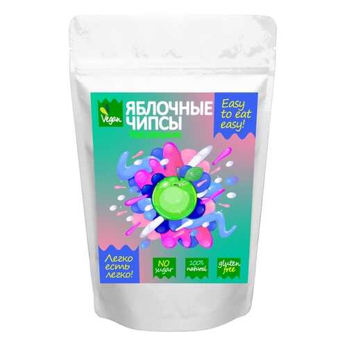 Натуральные фруктовые яблочные чипсы Easy to eat easy кисленькие 30 г