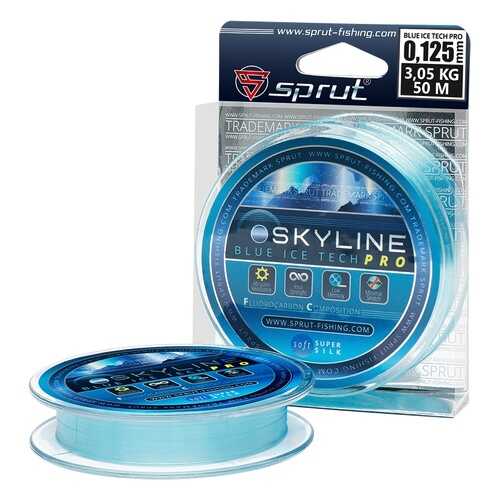 Леска монофильная Sprut Skyline IceTech Pro Blue 50 м, 0,125 мм, 3,05 кг