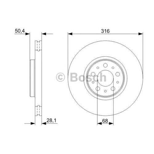 Тормозной диск Bosch 0986479322