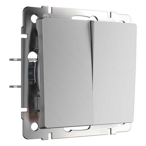 Выключатель Werkel WL06-SW-2G-2W серебряный