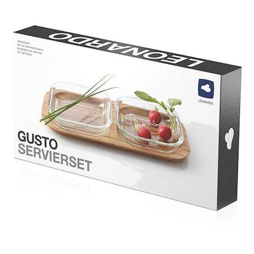 Сервировочный набор Leonardo Gusto 2 чаши на подставке