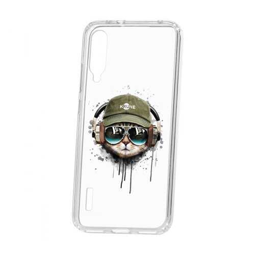 Чехол Kruche Xiaomi Mi A3 Print Кот в наушниках