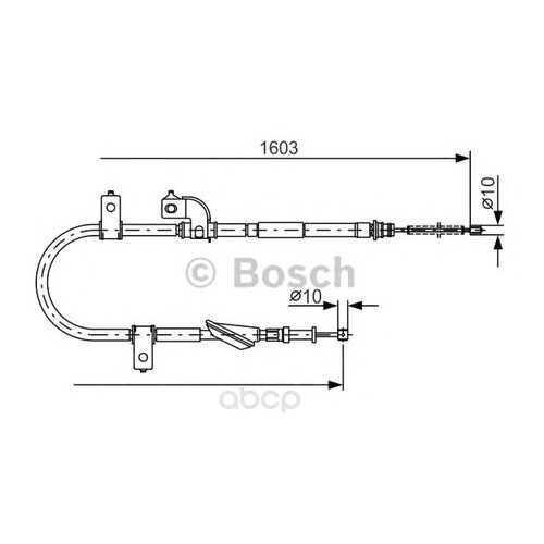Трос cтояночного тормоза Bosch 1987482080 правый