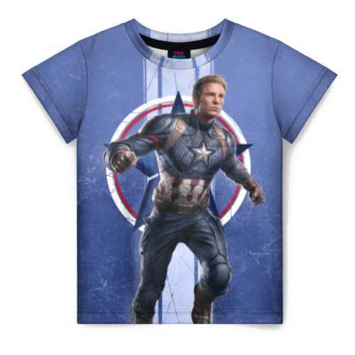 Детская футболка ВсеМайки 3D Captain America, размер 110