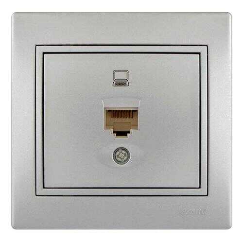 Розетка компьютерная Lezard Mira, одноместная, RJ-45, белая