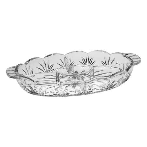Салатник кабарет с 5-ю секциями Crystal Bohemia Tulip 40,5 см хрусталь