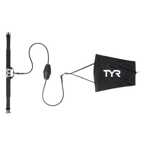 Тормозной пояс с парашютом для плавания TYR Riptide Drag Chute LDRAGCH черный