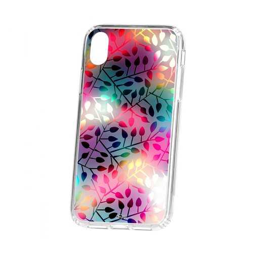 Чехол Kruche Apple iPhone XR Print Цветные листья