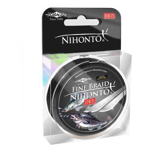 Леска плетеная Mikado Nihonto Fine 0,14 мм, 15 м, 9,7 кг black