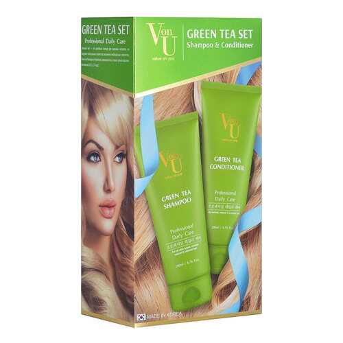 Шампунь Von U Green Tea 200 мл + кондиционер 200 мл
