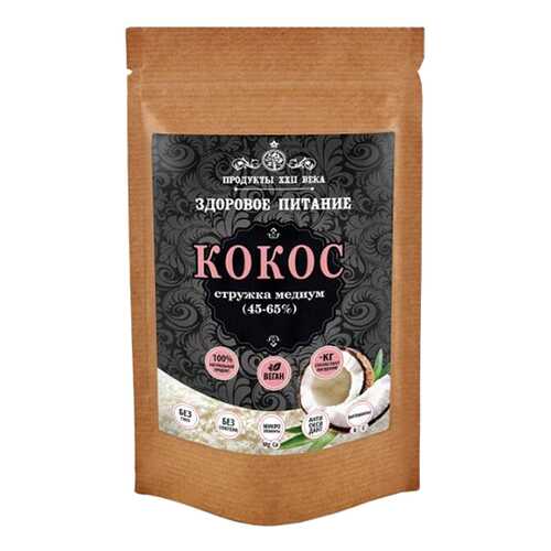 Кокосовая стружка медиум 45-65% Продукты XXII века 50 г
