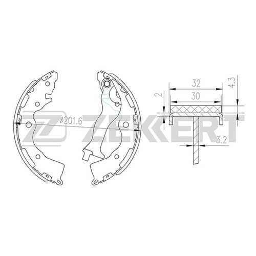 Комплект тормозных колодок ZEKKERT BK-4237