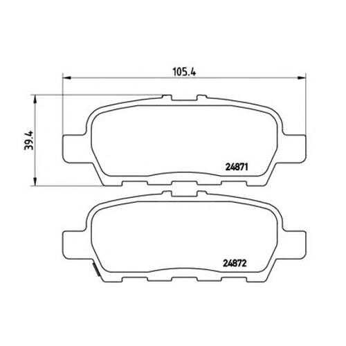 Комплект тормозных колодок Brembo P56068