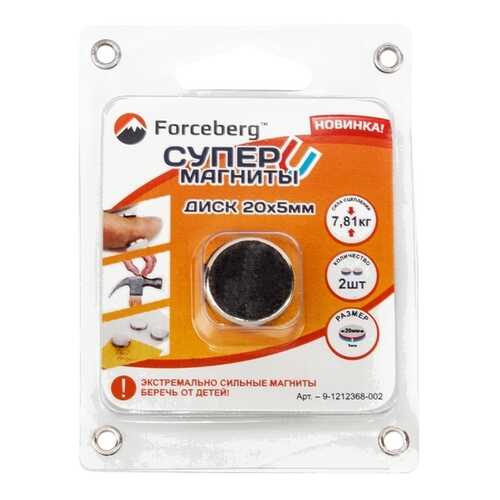 Неодимовый магнит Forceberg диск 20х5мм, 2шт