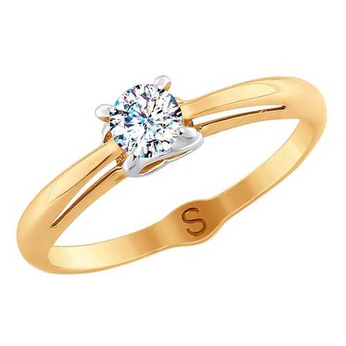 Кольцо женское SOKOLOV из золота со Swarovski Zirconia 81010369 р.18
