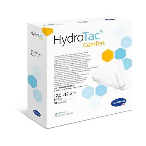 Повязка Hydrotac comfort Гидротак комфорт губчатая самоклеящаяся 12,5х12,5 см 10 шт.