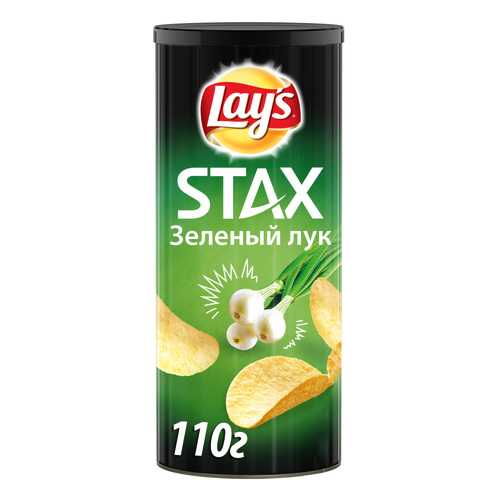 Картофельные чипсы Lay's stax зеленый лук 110 г