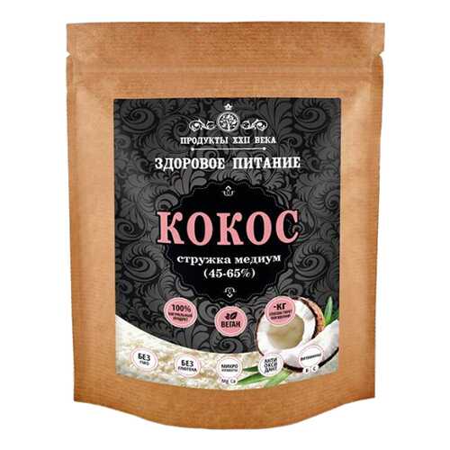 Кокосовая стружка Продукты XXII века медиум 45-65% 200 г