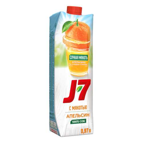 Сок апельсин J7 с мякотью 0.97 л